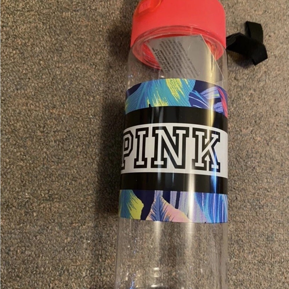 Victoria's Secret Pink Collegiate Water Bottle Thermo Tropical Print 32oz